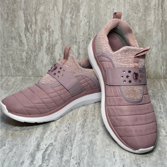 Vionic Shoes - Vionic Dianne Lavender Pink Jeweled Slip On Sneakers Arch Support Sz 10